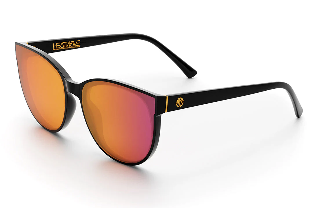 CARAT SUNGLASSES: Black Frame x Rose Gold