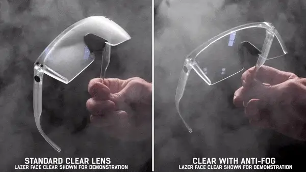 LAZER FACE SUNGLASSES ANTI FOG: Black - Image 4
